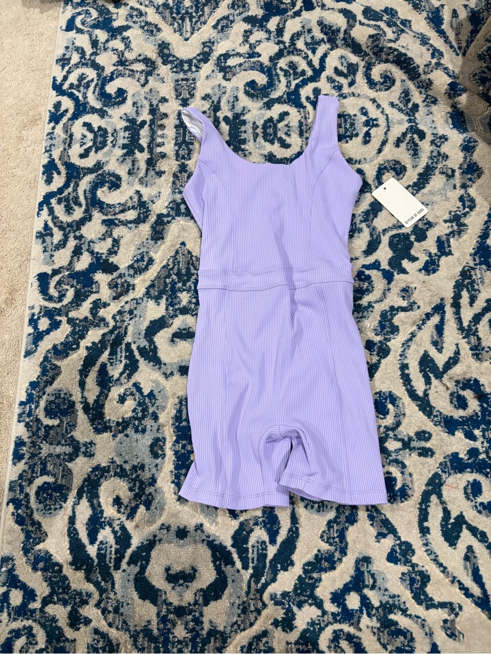 Year of Ours Lilac Ribbed Girls' Unitard Shorts
